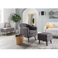 Lumisource CHR-AH-RKWL GY Rockwell Accent Chair in Charcoal Grey
